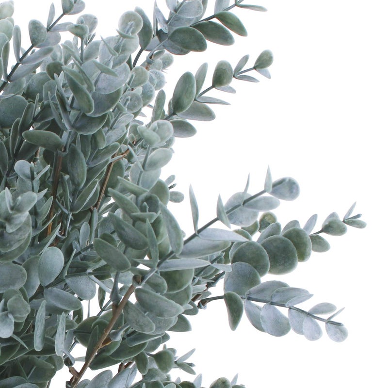 OUTLEE 3 Pack of Artificial Eucalyptus Stem Shrub Faux Eucalyptus Leaves Spray Artificial Greenery Stems Fake Silver Dollar Branches Plants for Home Wedding Decor 17.7" Tall - Image 5